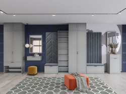 Тумба-обувница Нордик в прихожую 900х450х480, серая