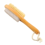 Щетка деревянная двусторонняя, с пемзой, 18 см, для бани и сауны «Банные штучки»