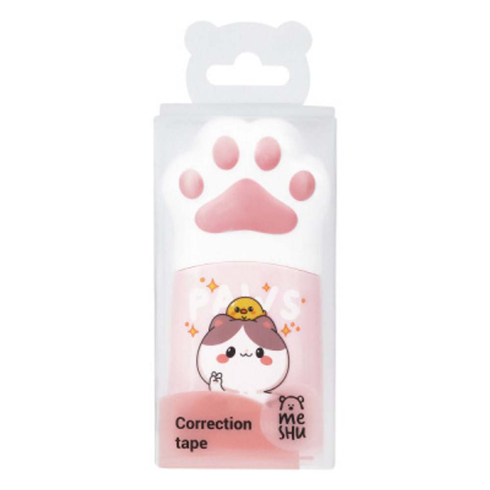 Корректирующая лента MESHU "Paw", 5мм*12м, пвх-бокс, европодвес