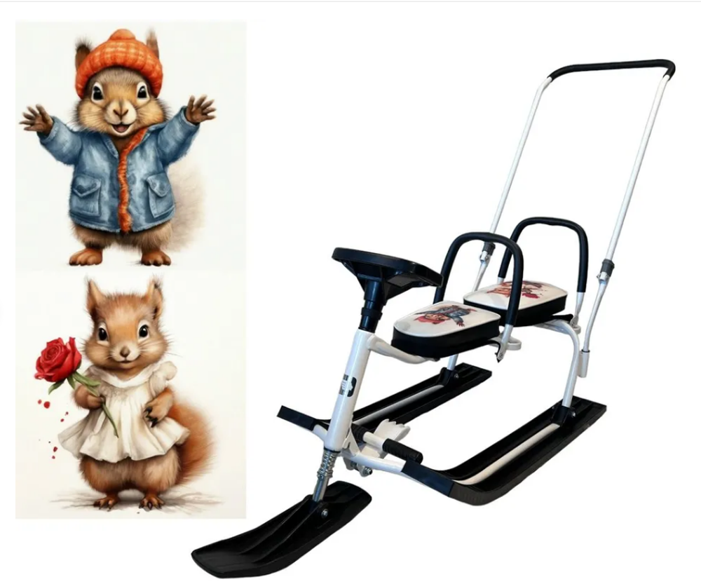 Снегокат Барс 505 Twins Baby Push Бельчата
