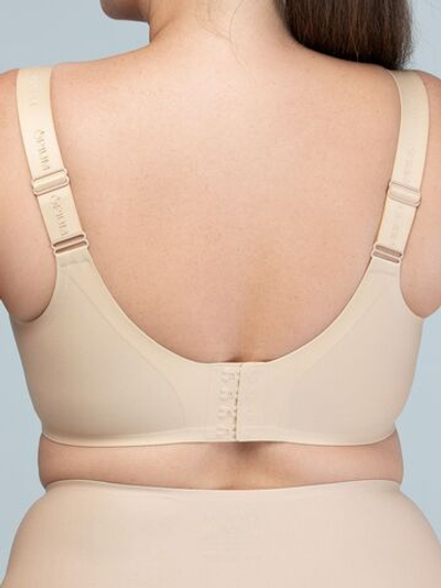 Бесшовный бюстгальтер для большой груди (Размер: XXXL) (Цвет: бежевый)