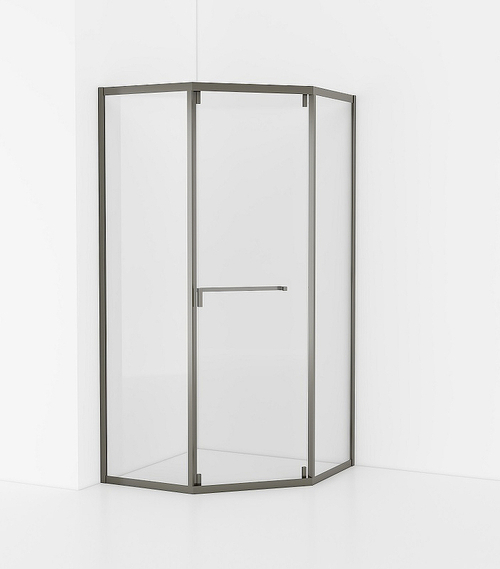 Душевой уголок Cezares Relax-304 100x100 RELAX-304-P-1-100-C-GM профиль Оружейная сталь стекло прозрачное