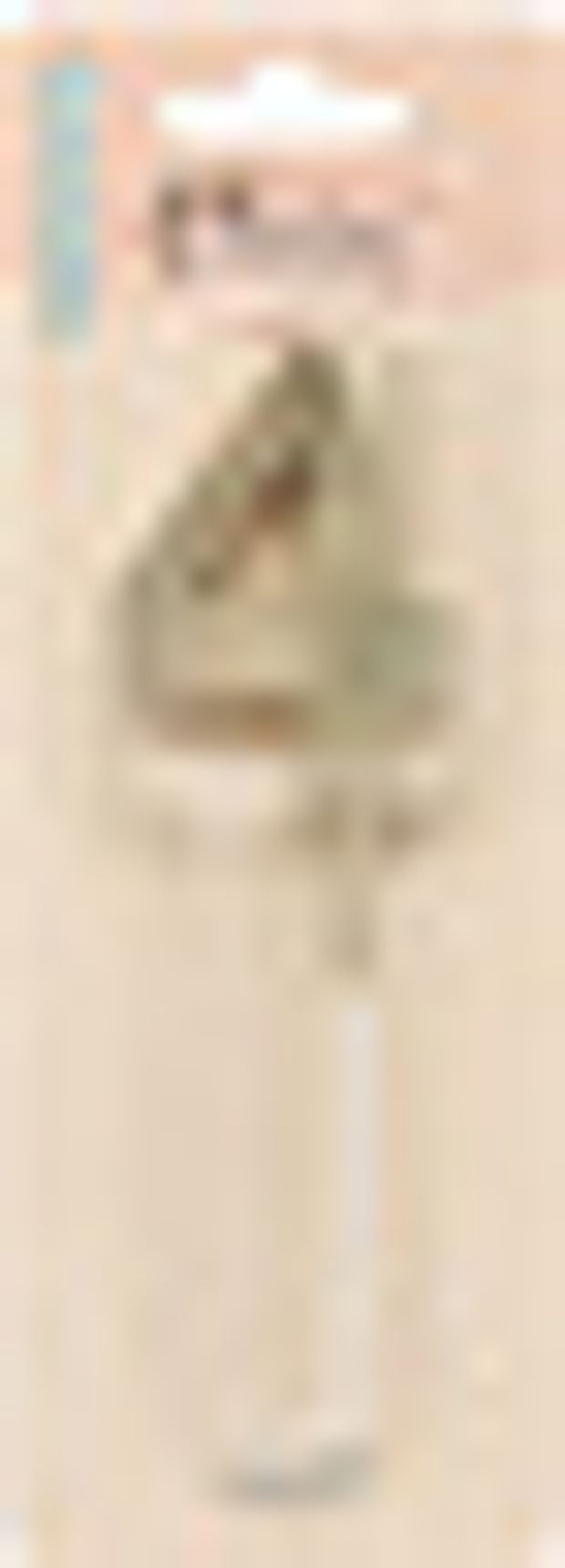 Свеча - цифра "Грани золото белое, металлик 4", с держателем, 3,5*5 + 7 см