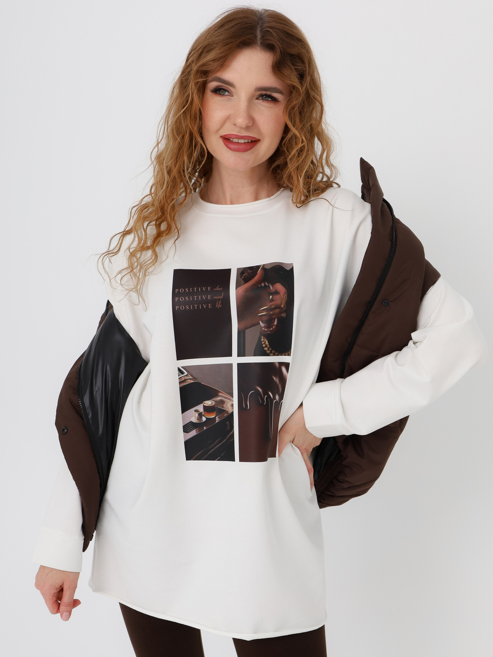 Лонгслив Day brown