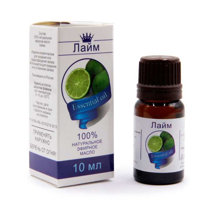 Масло эфирное Лайм, флакон-капельница, 10 мл