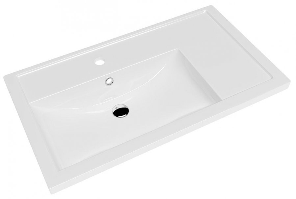 Тумба MISTY Фостер - 80 напольная с 2 ящ. правая c умывальником