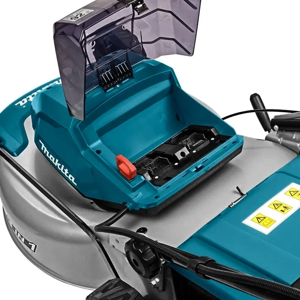 Газонокосилка аккумуляторная Makita DLM460PT2 36В (2 x 5 Ач, ЗУ) нож 46 см, DLM460PT2