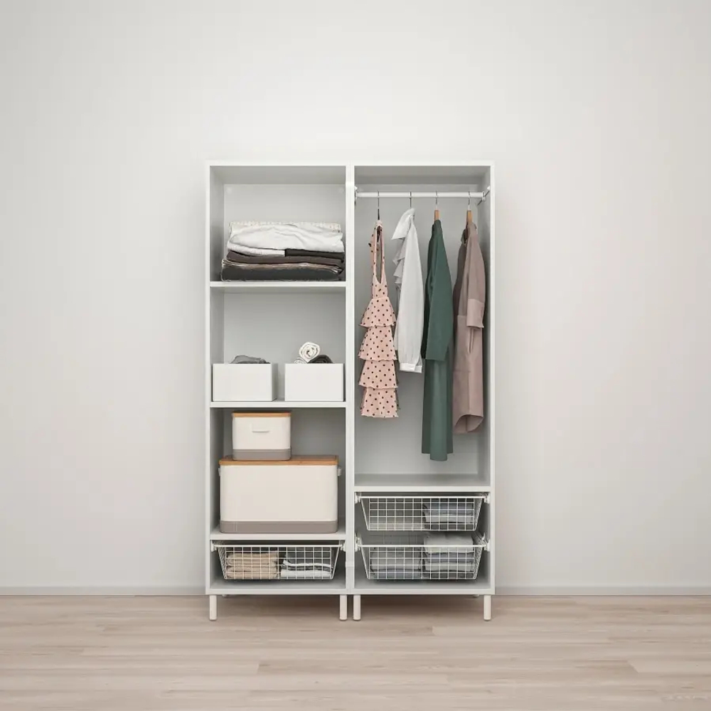 Платяной шкаф - IKEA PLATSA/FONNES  / ПЛАТСА/ФОННЕС ИКЕА, 120x57x191 см, белый