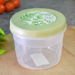 Банка для сыпучих 0,8л с завинчивающейся крышкой, с декором, зеленый