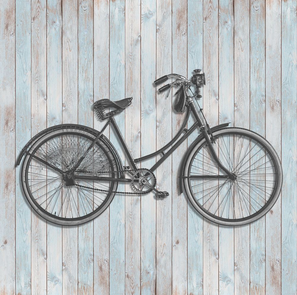 Фотообои велосипед на стенке 02-004