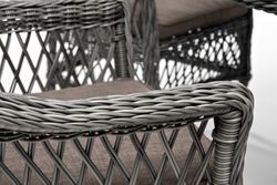 "Сицилия" обеденная группа плетеная, цвет графит