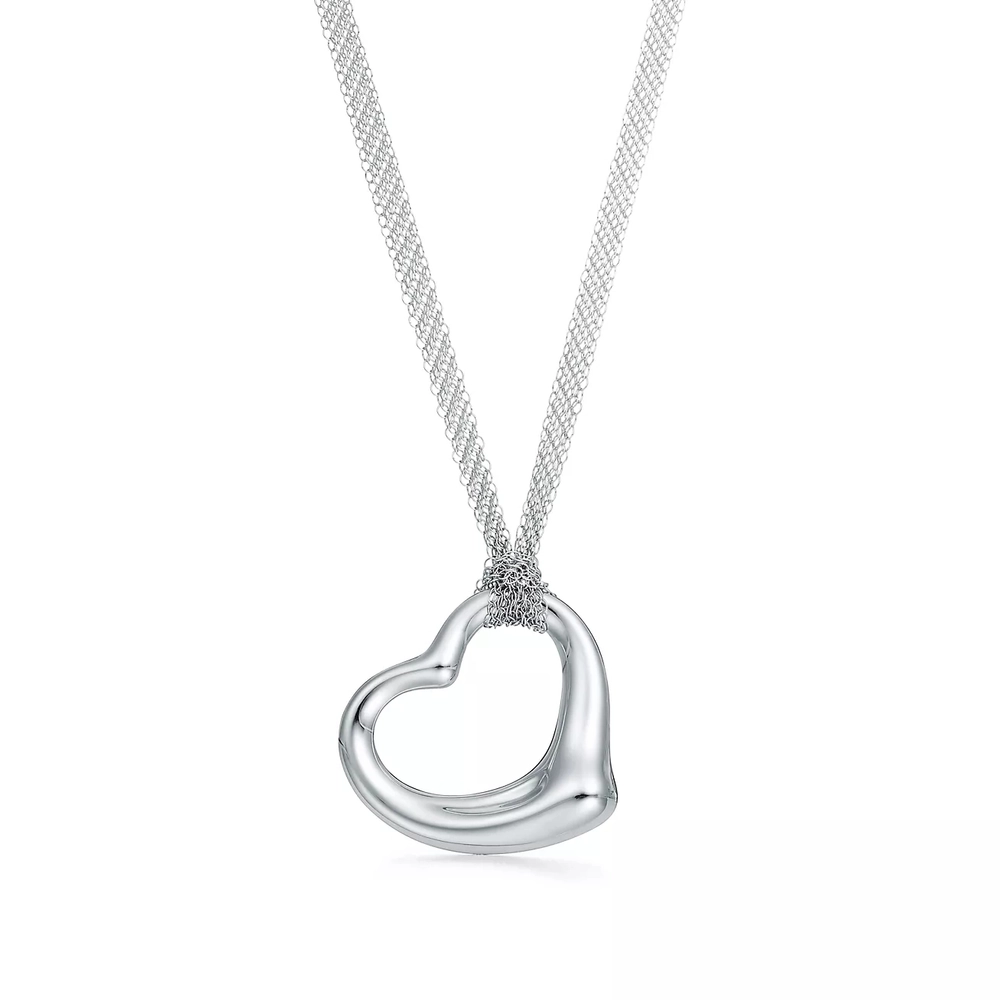 Подвеска из серебра 925, Tiffany 💠 Open Heart 36mm. В наличии