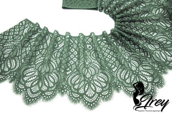 01-58 Кружево шантильи 25 см, олива