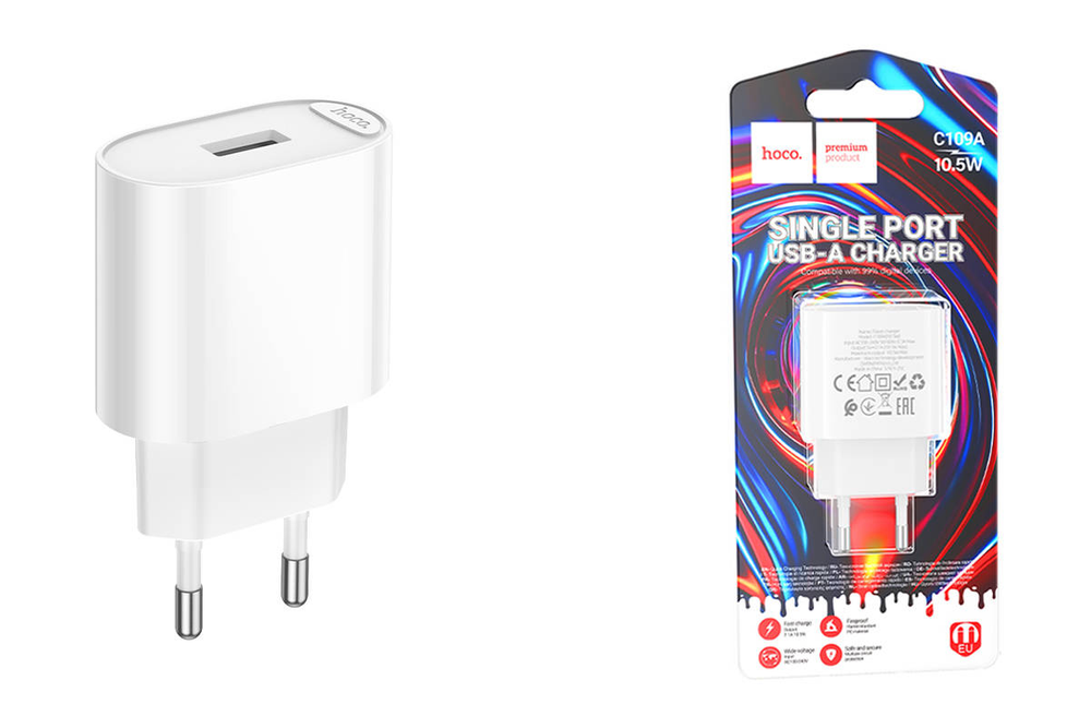 C109A(10.5W) Fighter single port charger(EU)
