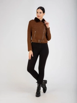 Дубленка авиатор натуральная автоледи Турция