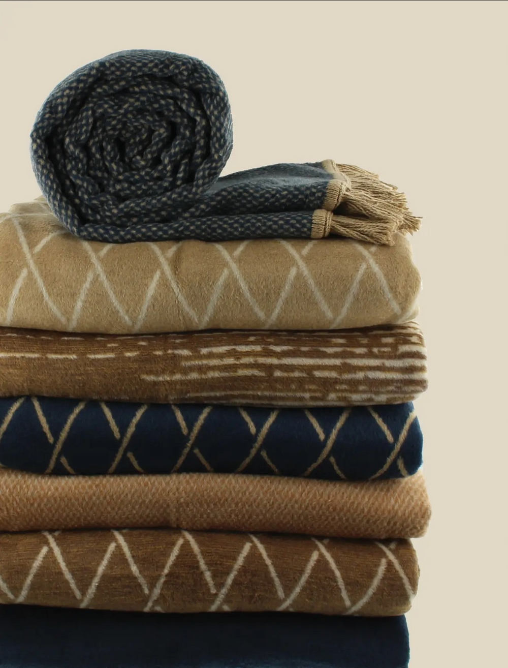 Плед Без коллекции Claudi 150x200 Синий / Коричневый