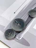 Пуговицы ЛП. на прокол серые с градиентом и белой прожилкой