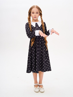 платье из сериала wednesday addams на Хэллоуин