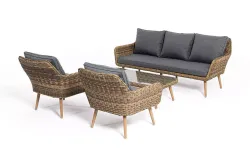 "Прованс" лаунж-зона плетеная из искусственного ротанга, цвет соломенный