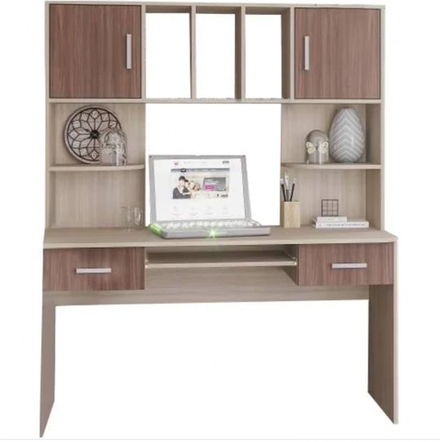 Стол компьютерный № 8 Ясень шимо темный / Ясень шимо светлый