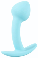 Голубая анальная втулка Mini Butt Plug - 7,1 см. (Цвет: голубой)