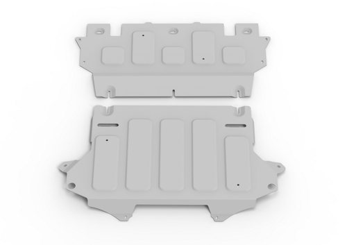 Защита переднего электродвигателя Rival для Zeekr X 4WD 2023-н.в., рынок РФ, алюминий 3 мм, с крепежом, штампованная, 333.1942.1