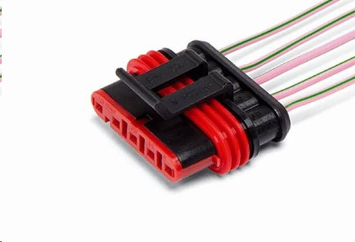 Разъем 5-ти контактный гнездовой, к жгуту форсунок Г-3302, с проводами, ответ.часть AX-322 (CARGEN)