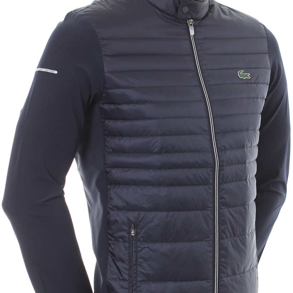 Мужская кофта теннисная Lacoste Men's SPORT Lightweight Water-Resistant Quilted Jacket - navy blue