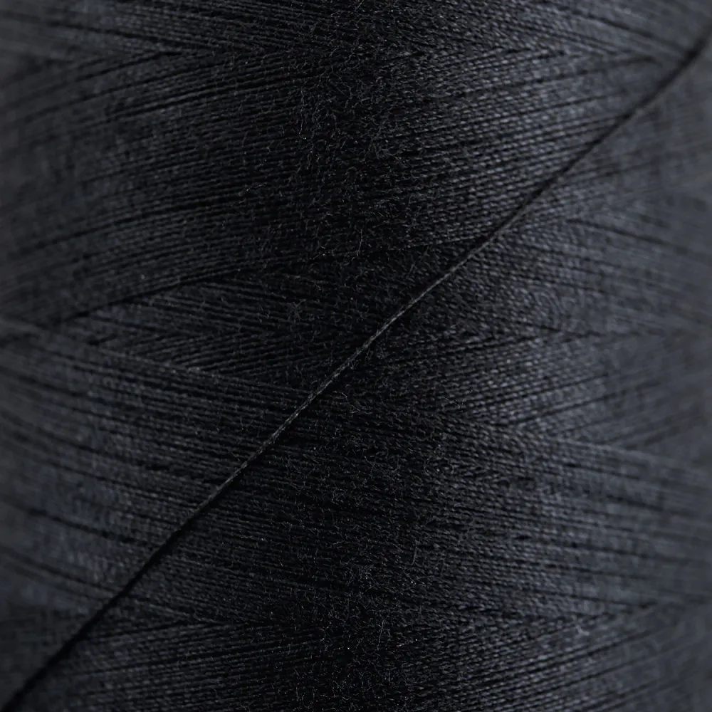 Нитки швейные 40/2 5000 ярд. (4572 м), Набор 4 черных, DEVELIA (Девелиа), 665428