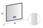 Зеркало с LED подстветкой Cezares 45063 90x90