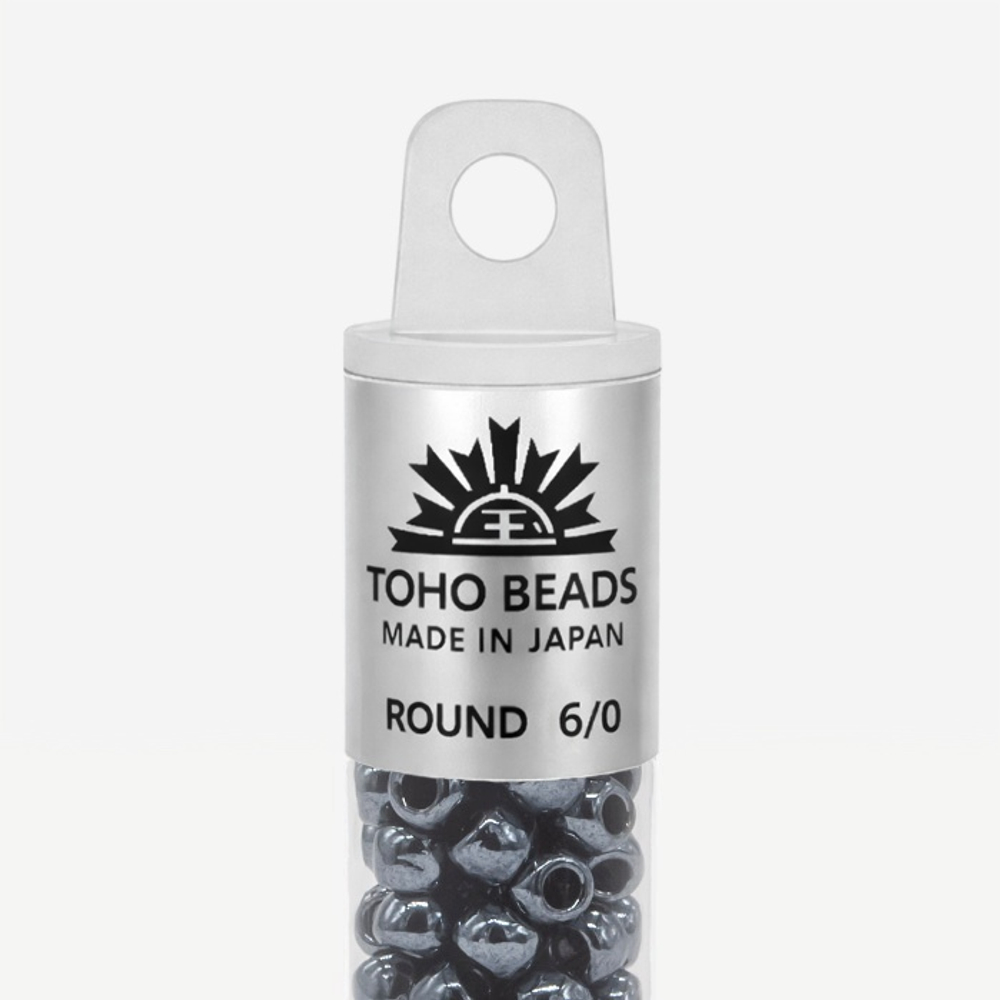 Японский бисер TOHO Round 6/0 (№81), металлизированный, непрозрачный глянцевый