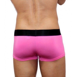Мужские трусы хипсы розовые с черной резинкой Calvin Klein modal Black Waistband Pink