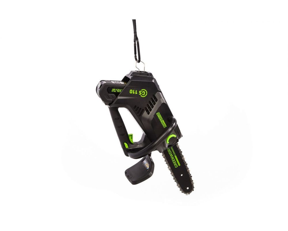 Аккумуляторная цепная пила Greenworks GD40TCSK2, 2003807UA,40v, 25 см, АКБ 2 А·ч и ЗУ