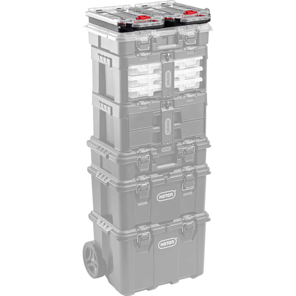 KETER STACKNROLL, 242 х 388 х 78 мм, (10″), пластиковый органайзер с 15 регулируемыми ячейками (38408)