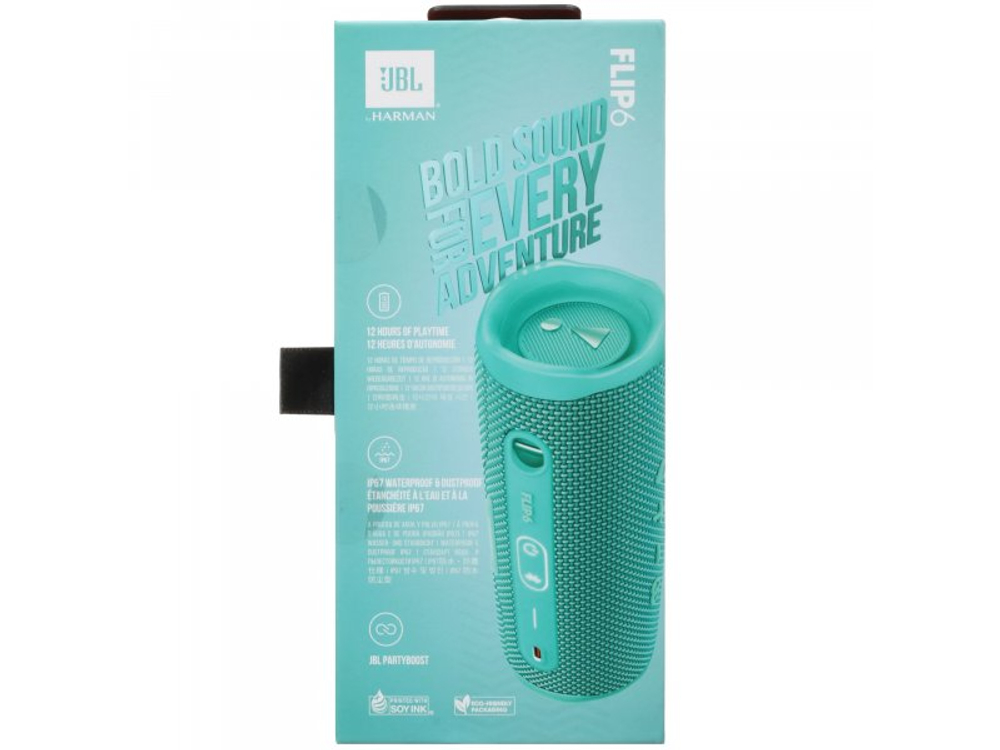 Портативная акустика JBL Flip 6 бирюзовый [jblflip6teal]