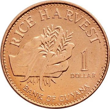 1 доллар 2015 Гайана. Урожай риса