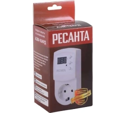 Блок защиты по напряжению "Ресанта" АЗМ 16AРД регулируемый (с дисплеем, в розетку)