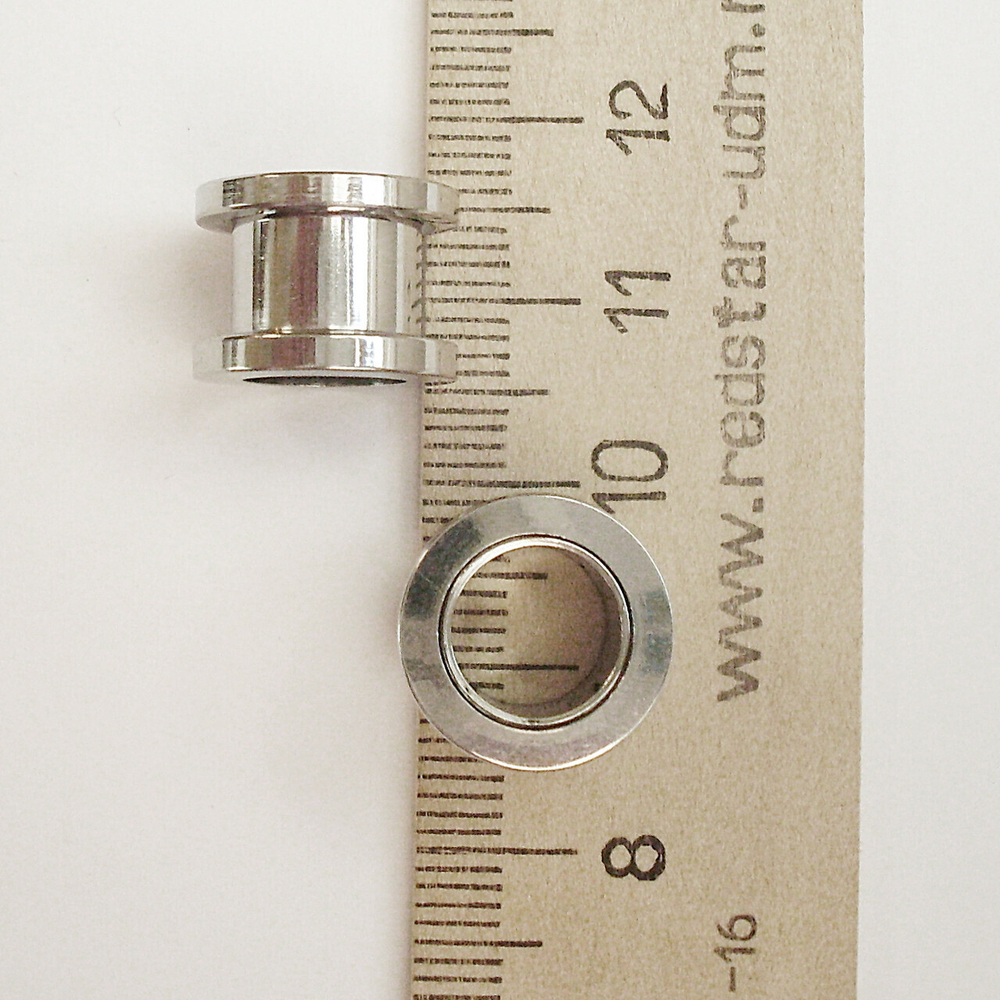 Тоннель диаметр 10 мм для пирсинга ушей (медицинская сталь). 1 пара