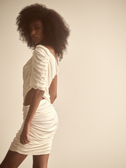 Топ из трикотажа с драпировкой