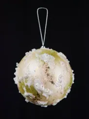 Винтажный шар Сокровища Посейдона - Пена морская 13 см., кремовый, 1 шт., Christmas DeLuxe (89091)