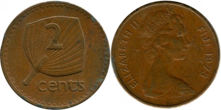 Фиджи 2 цента, 1969-1985 XF