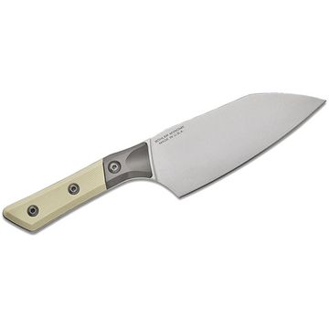 Нож кухонный Microtech Santoku 3200B-10IV  с клинком из стали M390MK, рукоять G10/Titan