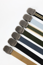 Ремень BLK CROWN Brotherhood Черный/Полоса