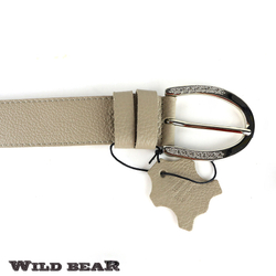 Ремень WILD BEAR RM-029f Beige Premium