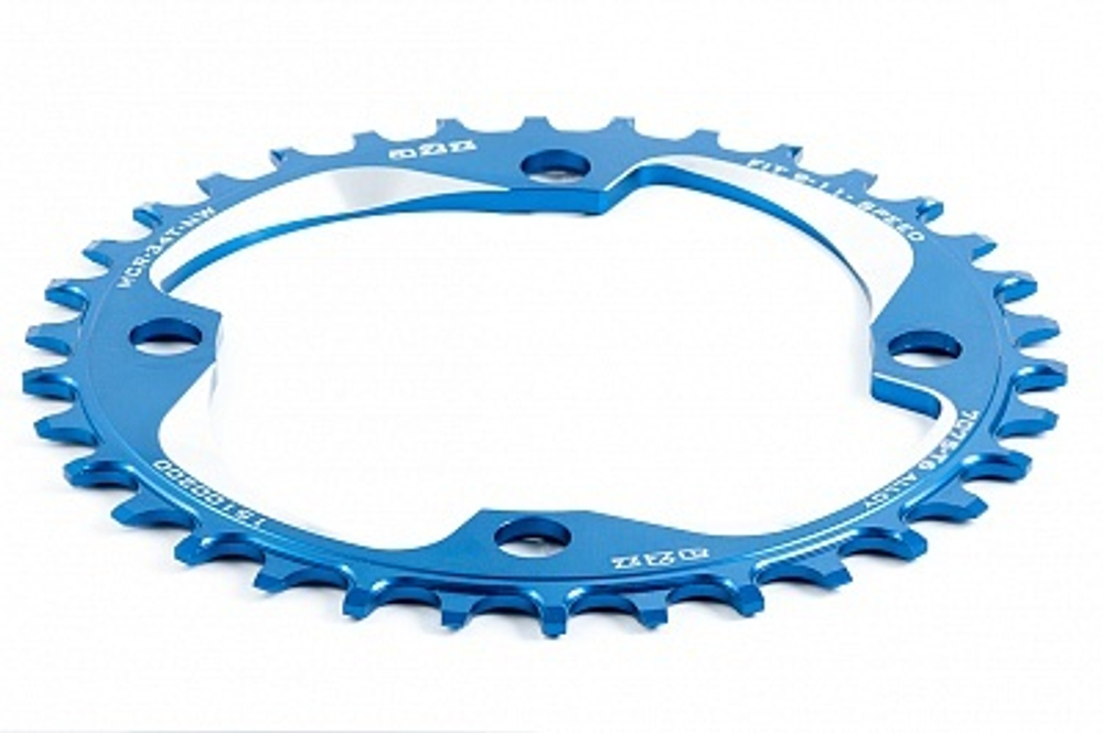 Звезда Narrow-wide A2Z 7075-T6 30T anodized BLUE w/bolts&nuts