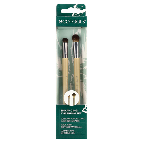 EcoTools, Набор кистей для макияжа глаз, 2 шт.