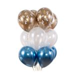 Шар (12''/30 см) Reflex, Зеркальный блеск, Синий (940), хром, 10 шт