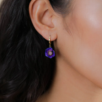 Серьги Franck Herval, Mellina, с цветной смолой и кристаллом, FH26.1-12-70192 (синий)