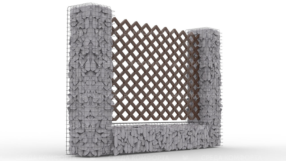 Деревянный забор ZBR0108