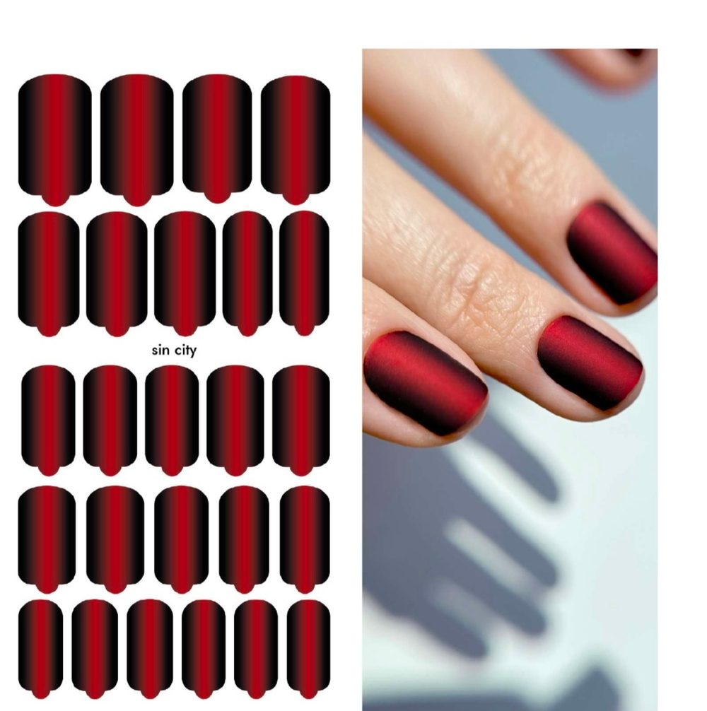 Плёнки для педикюра by provocative nails sin city